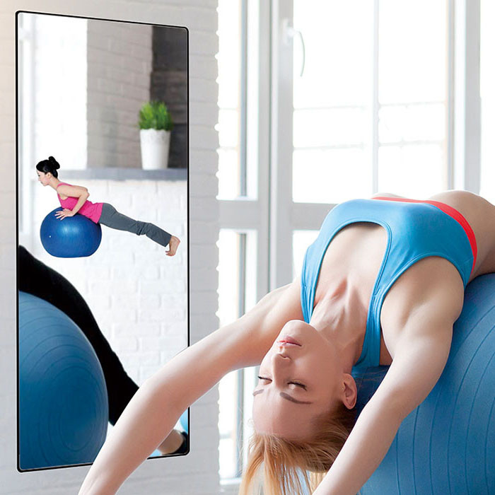 Color Fitness Workout Smart Mirror Silver Or Black Frame