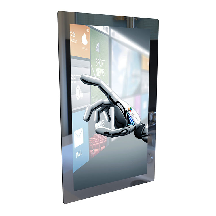21.5 Inch PCAP Touch Screen Interactive Mirror Display Curved Edge